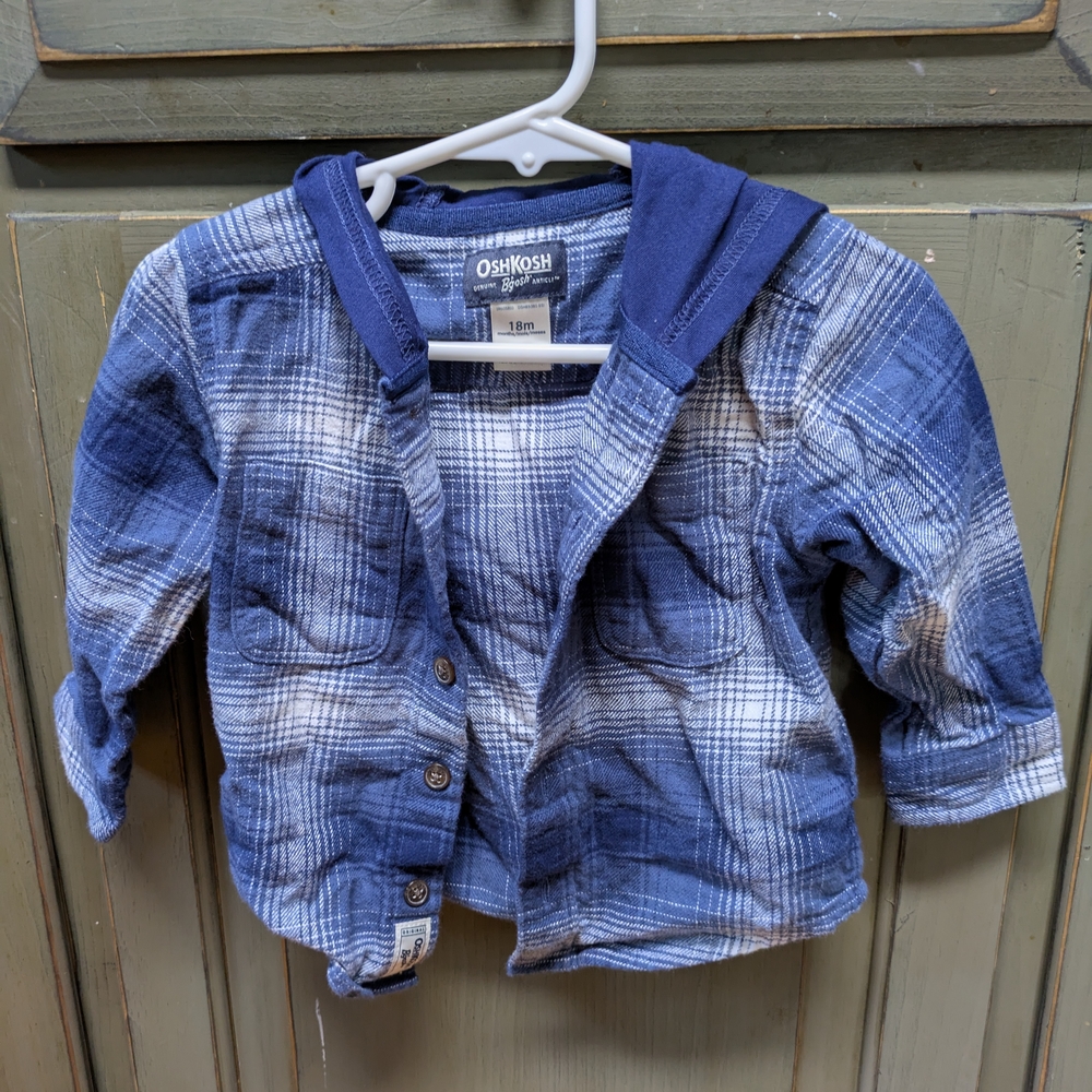 OshKosh B'gosh Blue Plaid Kids Shirt